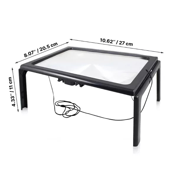 3x Magnifying Glass For Reading With LED Light