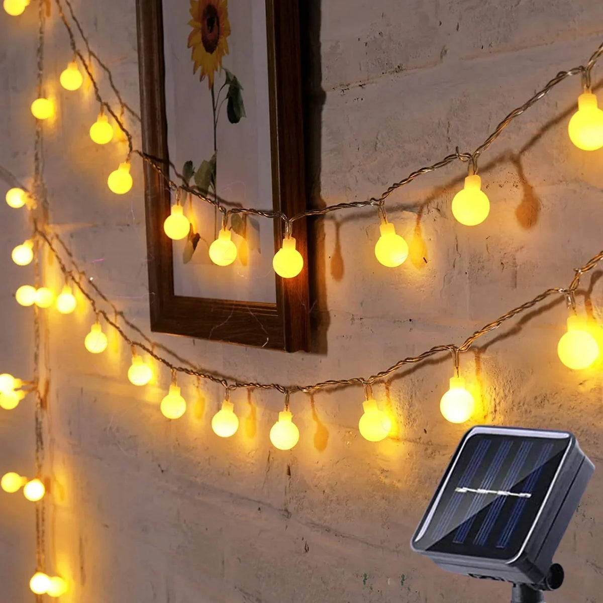Solar-Powered Fairy Lights For Outdoor Use