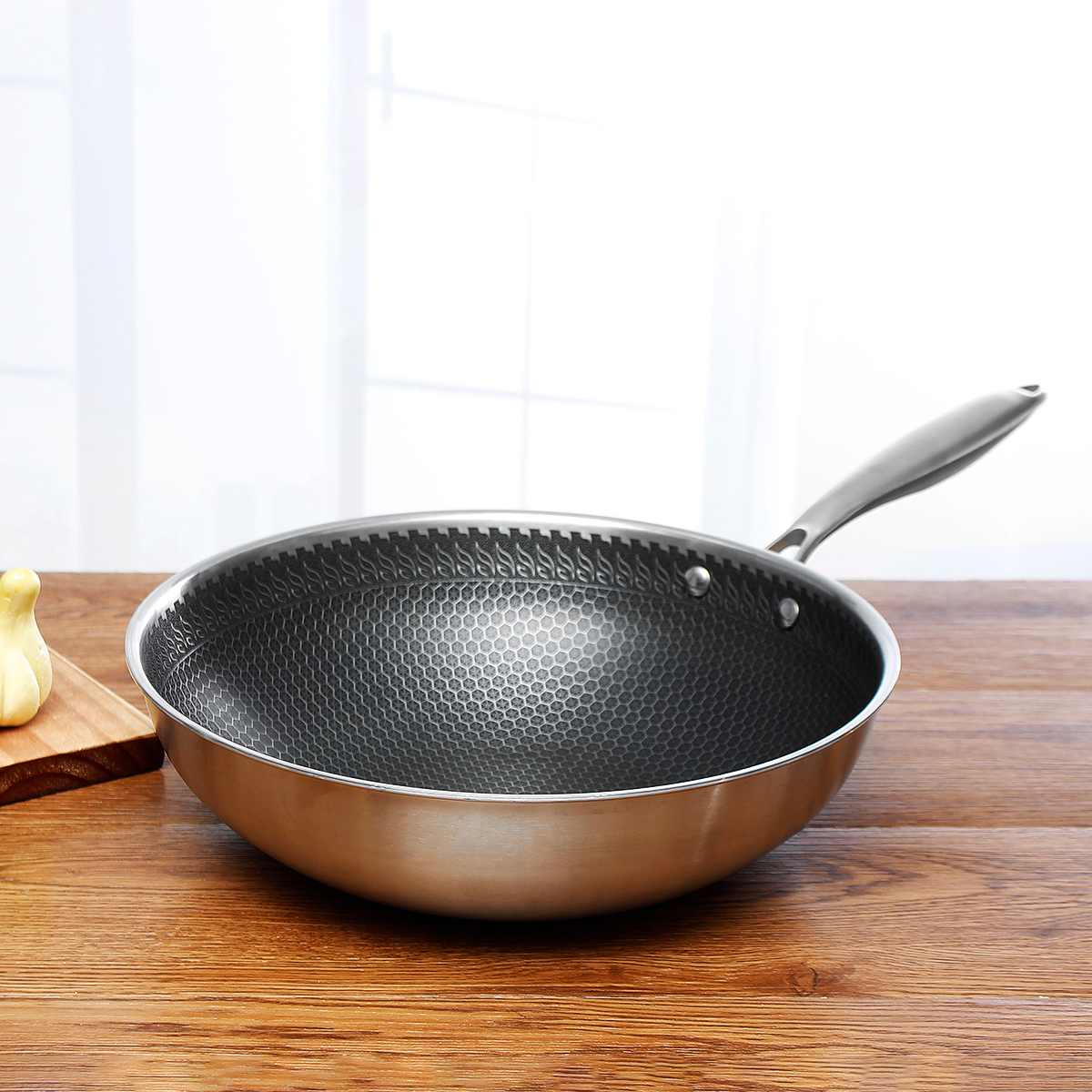 Non-Stick Stainless Steel Frying Pan