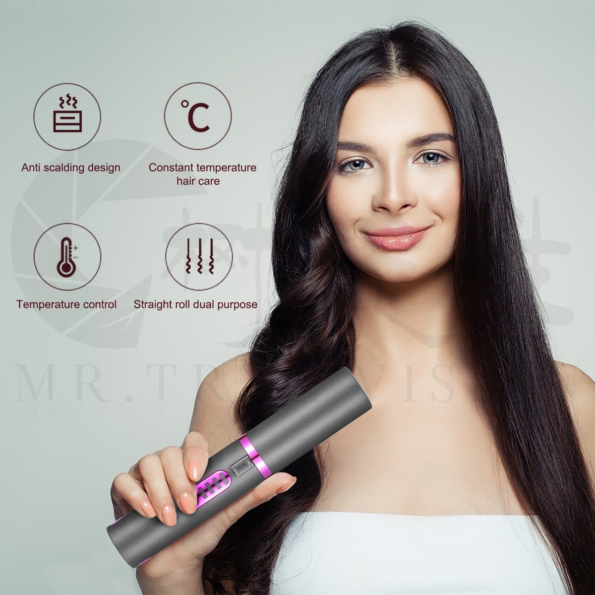 New USB Charging Mini Wireless Travel Hair Iron