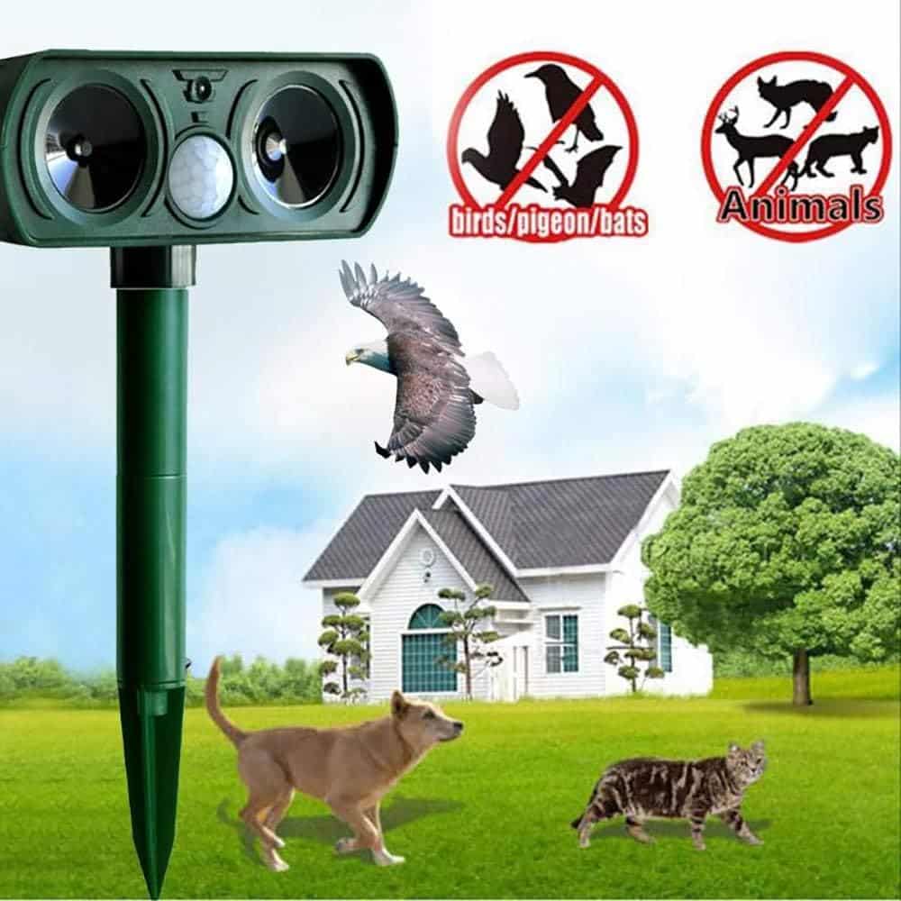 Solar-powered Ultrasonic Animal Repellent