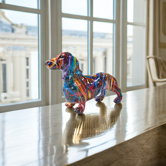 Colorful Dachshund Statue