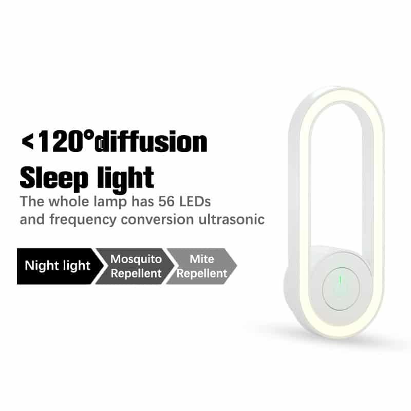 Ultrasonic LED Mosquito Repellent Night Light