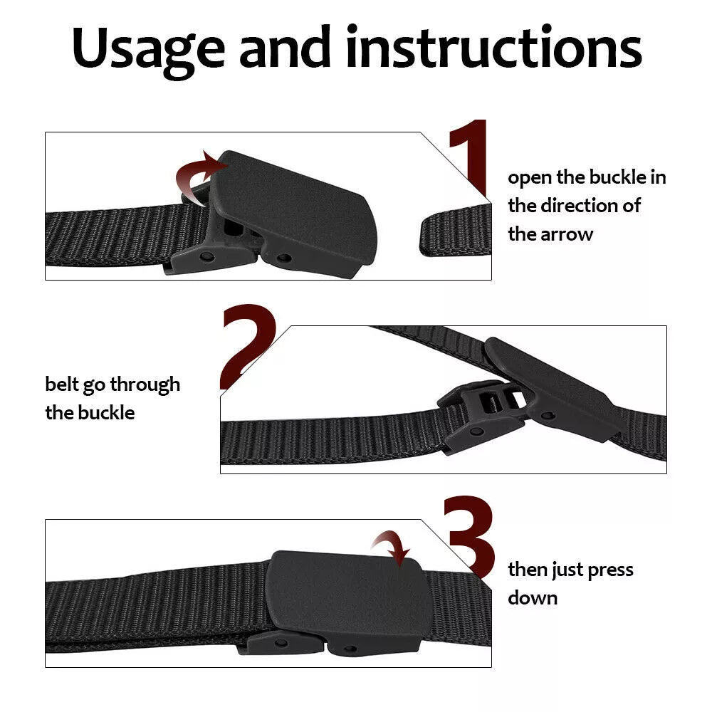 Mens Military Nylon Canvas Belts with Breathable Webiing