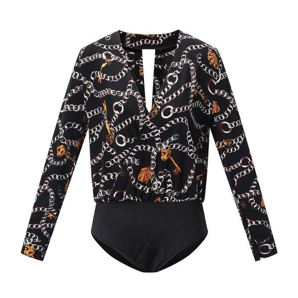 Vintage Printed Bodysuit