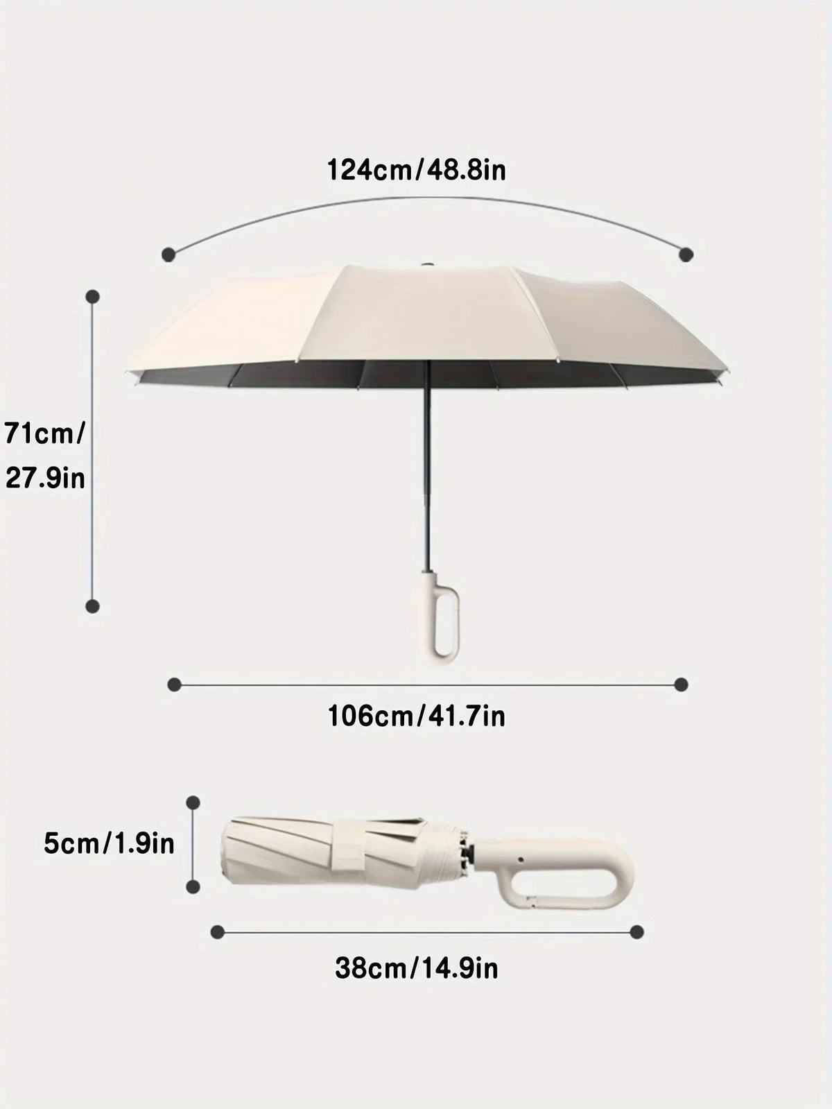 Reinforced Contemporary Compact Umbrella