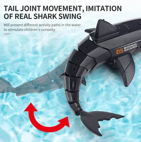 Remote Control Shark Submarine Toy RC Shark Electric Rechargeable Water Toy