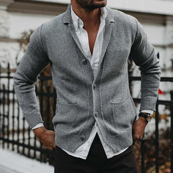 Plain cardigan with pockets