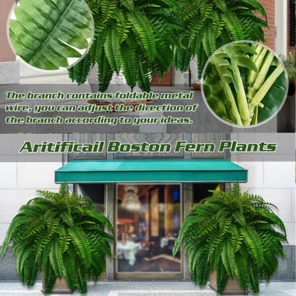 UV Resistant Lifelike Artificial Boston Fern