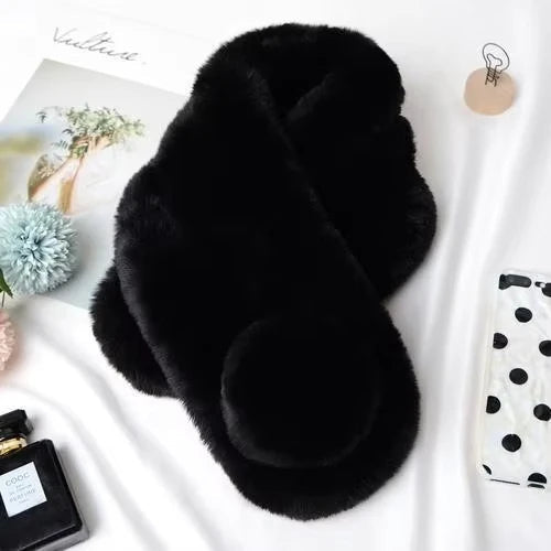 Plush Faux Fur Winter Scarf