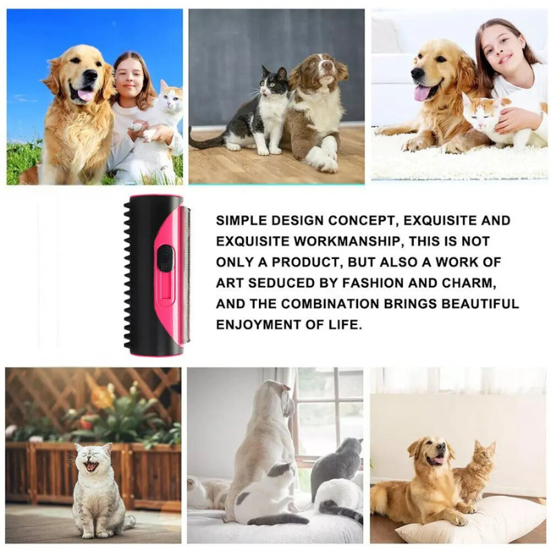 Pet Hair Removal Brush - Deshedding Brush for Dogs & Cats