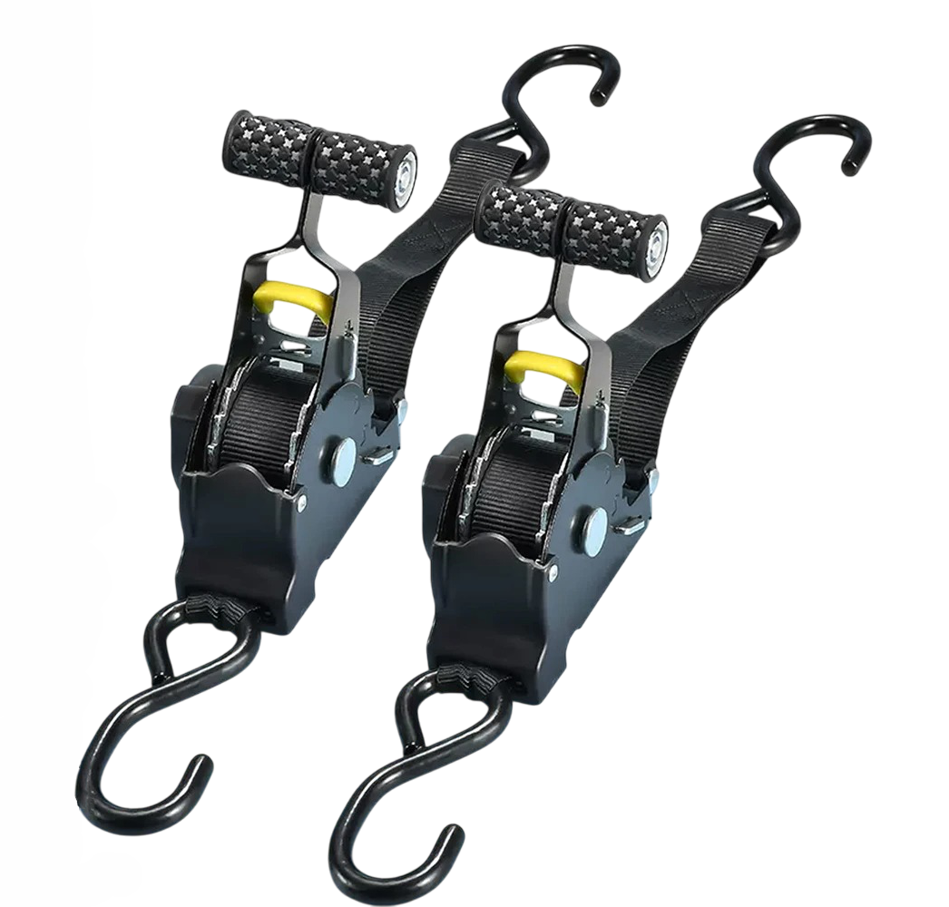 2-set Retractable Ratchet Straps