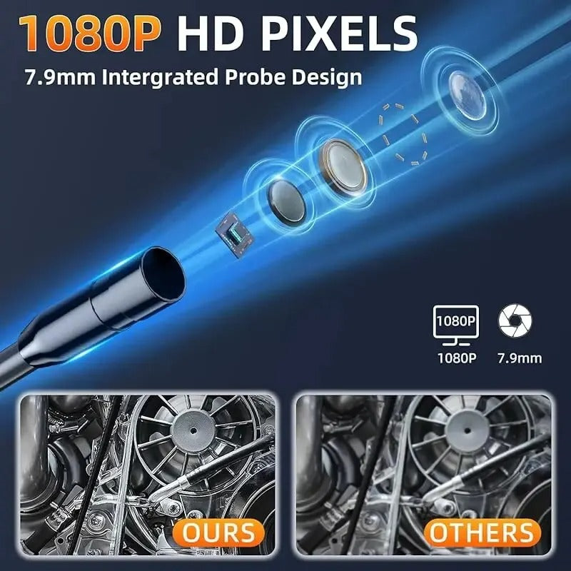 Industrial Endoscope Inspection Camera – 1080p Hd With 4.3-Inch Display Adjustable Lens