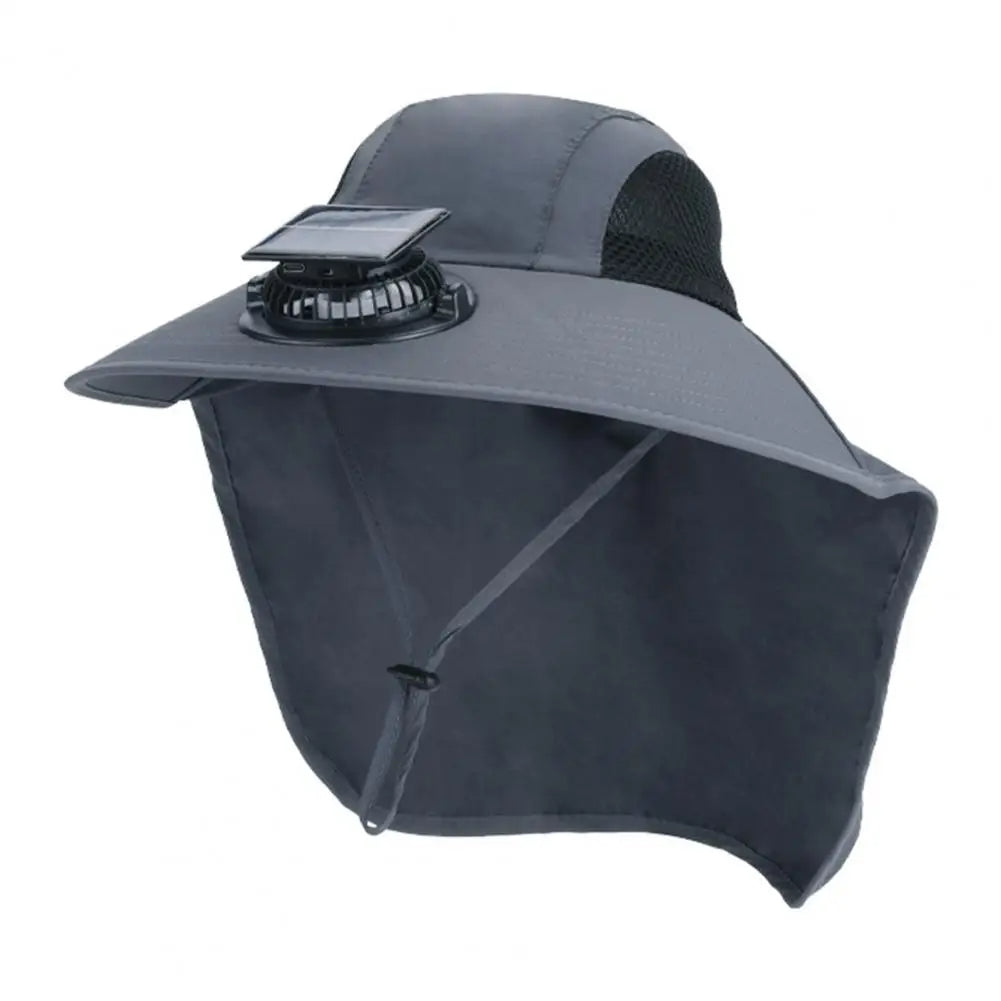 Solar Fan Hat with Wide Brim UV Protection
