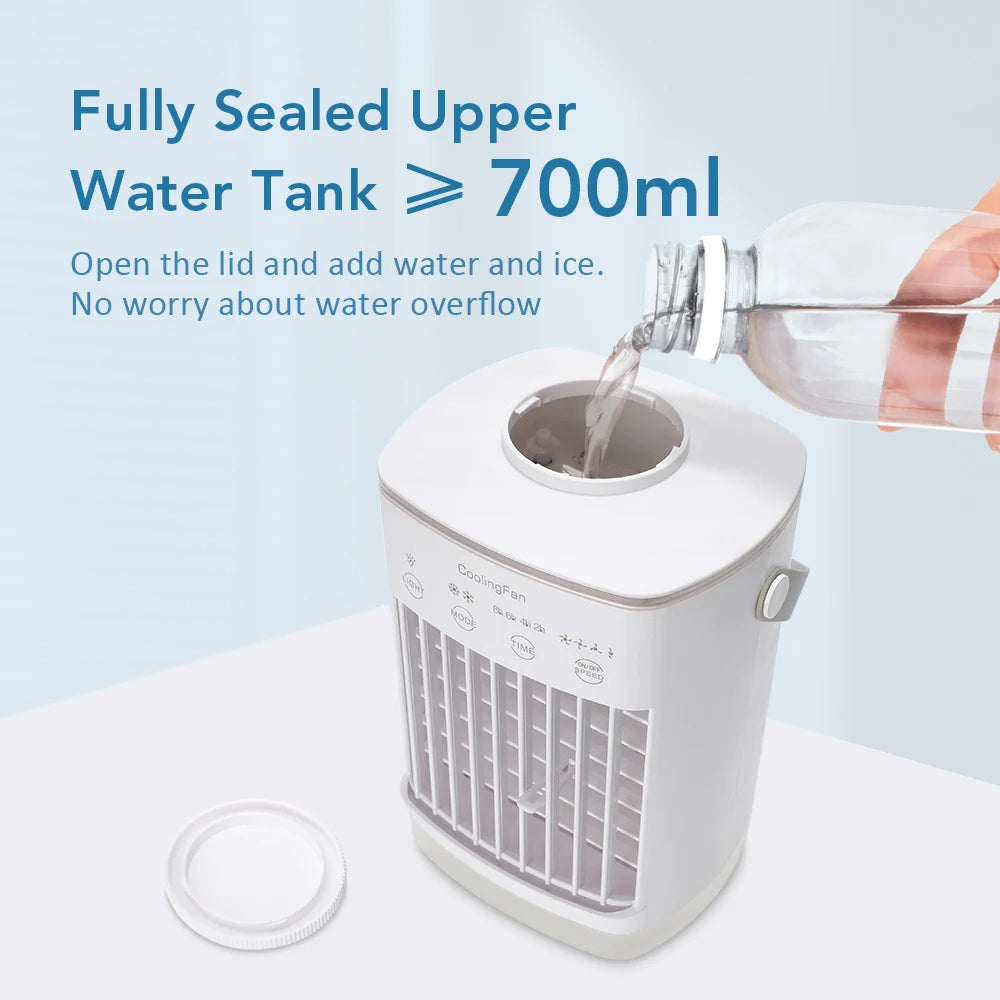 Mini Portable Aircon & Humidifier with LED