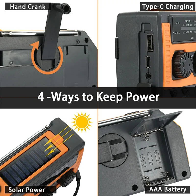 Solar Hand Crank Emergency Radio