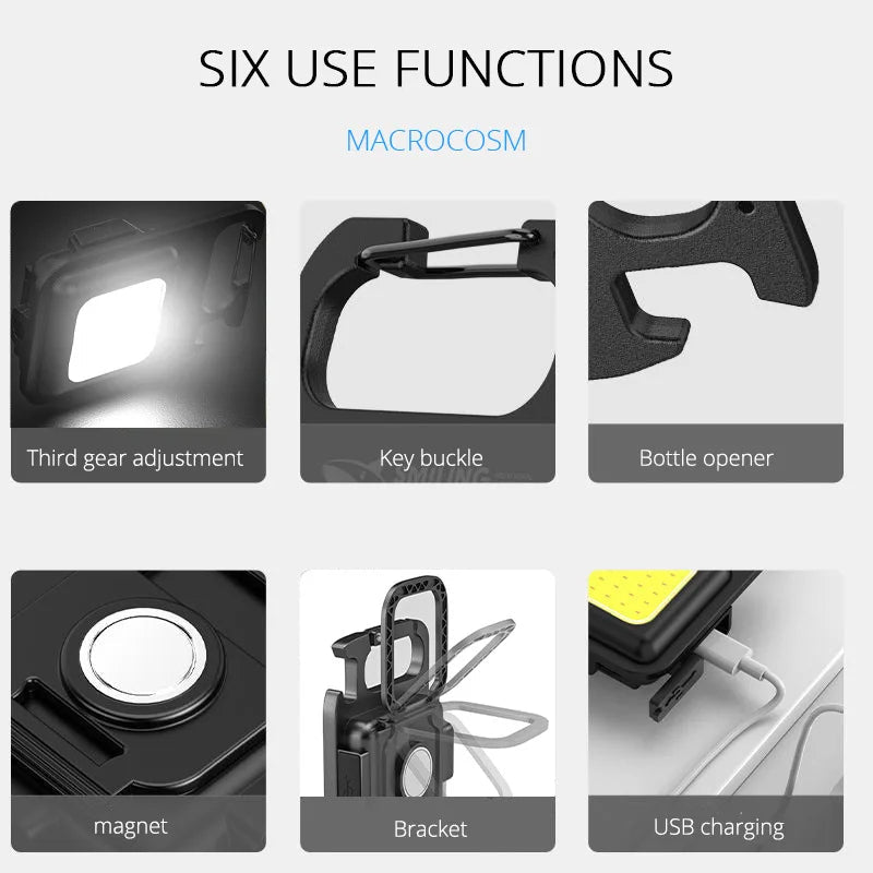 Mini LED Flashlight Keychain (1800LM)
