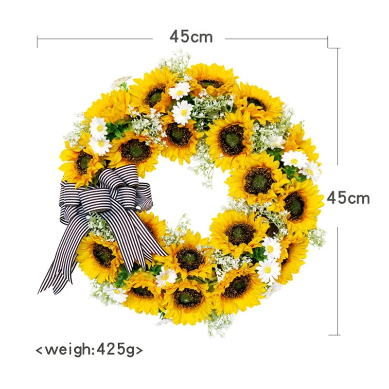 Sunflower and Daisy Wreath