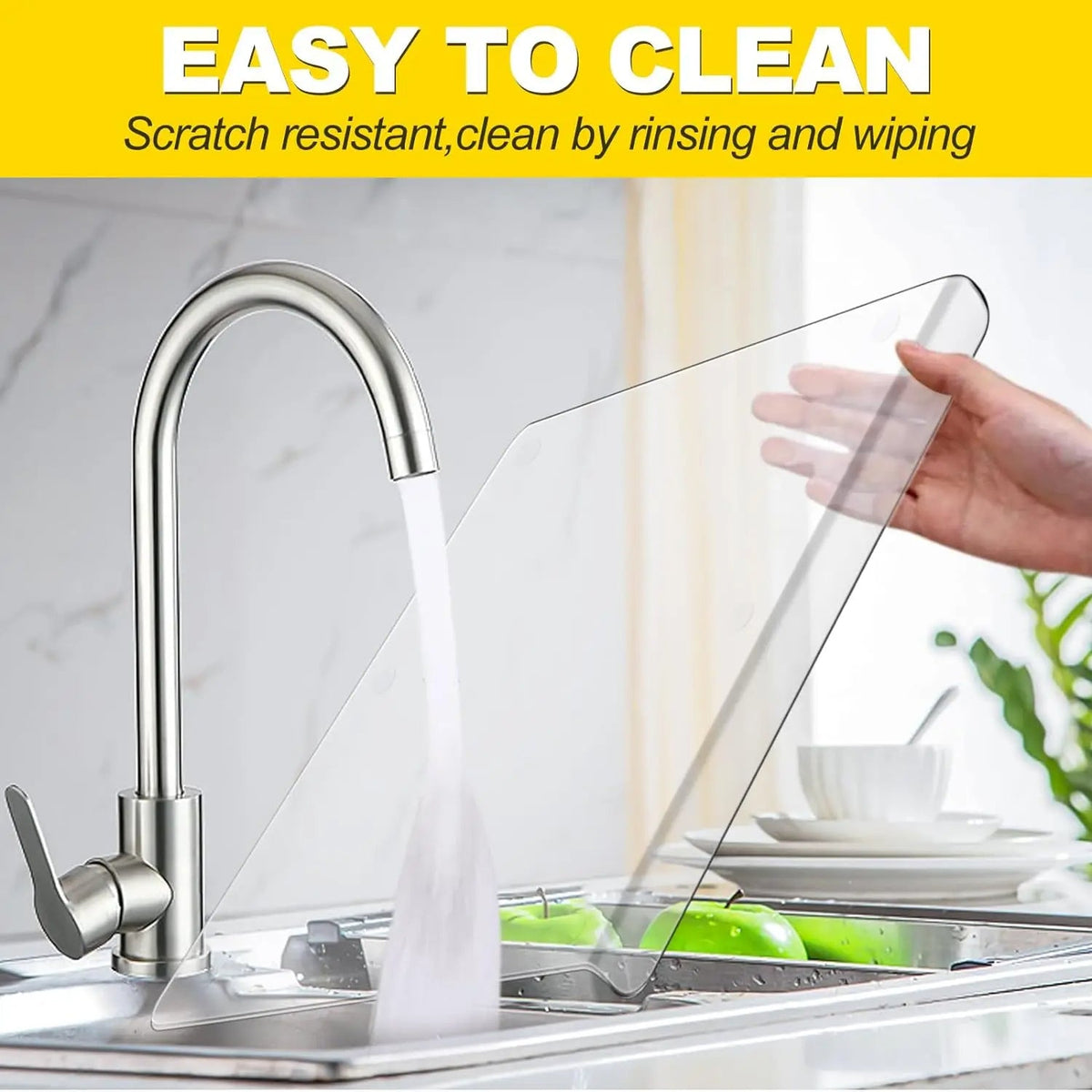 Clear Acrylic Cutting Board with Counter Lip
