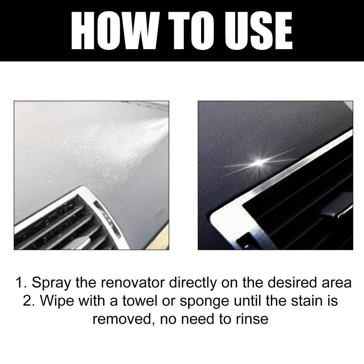 Professional Car Interior Cleaner Set of 3