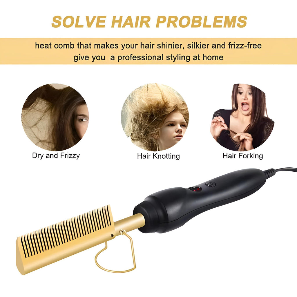 Hot Comb For Black Hair Thick And Coarse Hair
