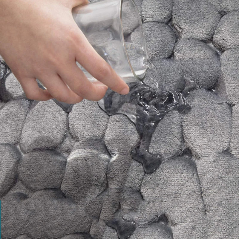 Cobblestone Embossed Bathroom Mat
