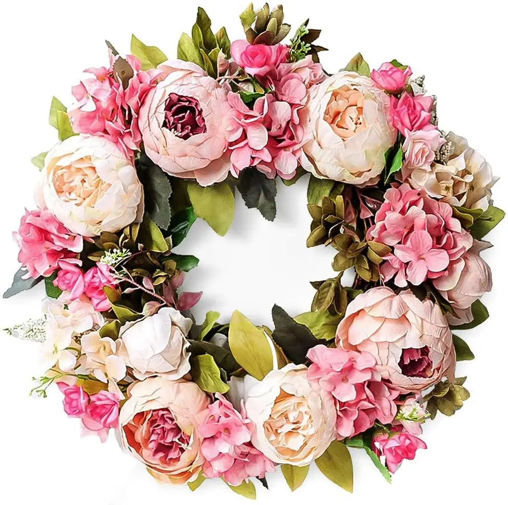 Peony Round Wreath
