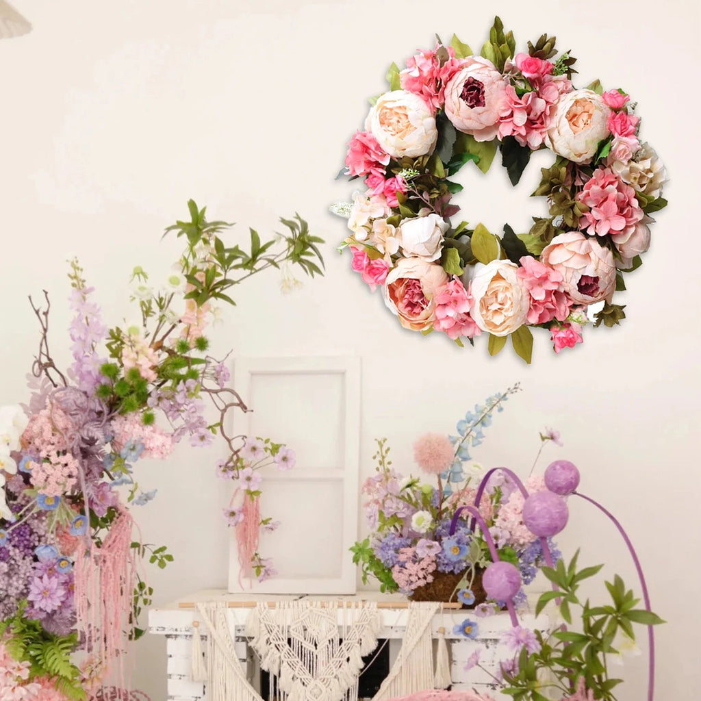 Peony Round Wreath