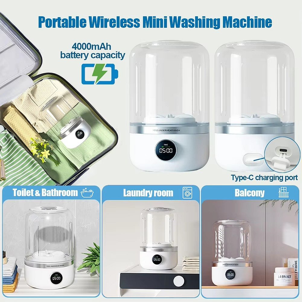 Mini Rechargeable Washing Machine