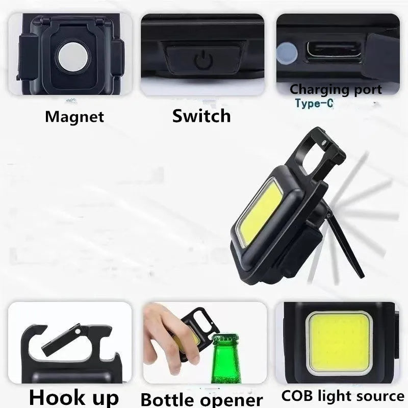 Mini LED Flashlight Keychain (1800LM)