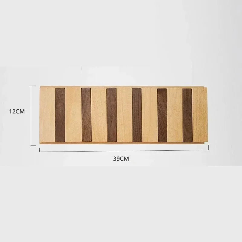 Wooden Wall-Mounted Coat Rack and Coat Hook