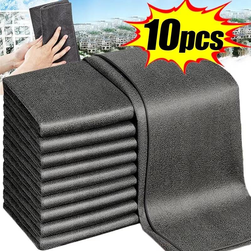 10pcs Versatile Microfiber Cloths for Windows Car Kitchen