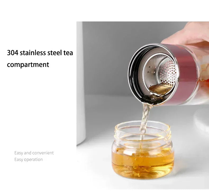 430ml Borosilicate Glass Double Layer Tea Infuser