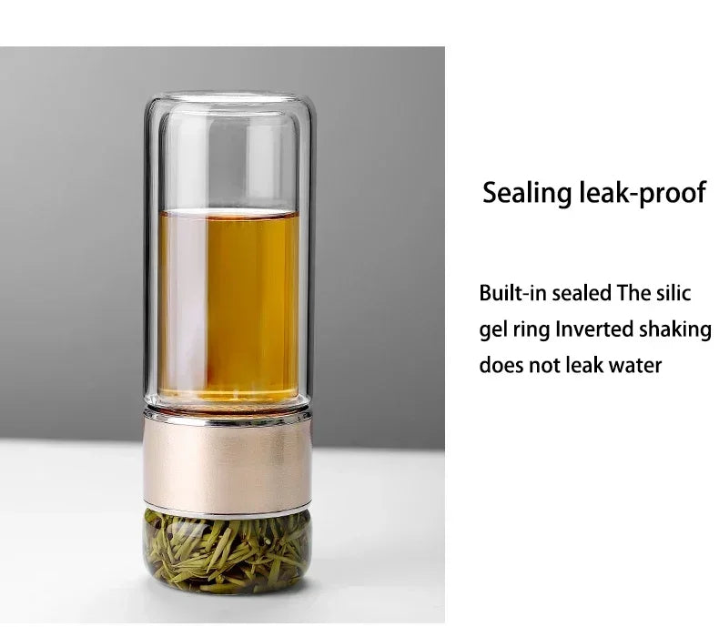 430ml Borosilicate Glass Double Layer Tea Infuser