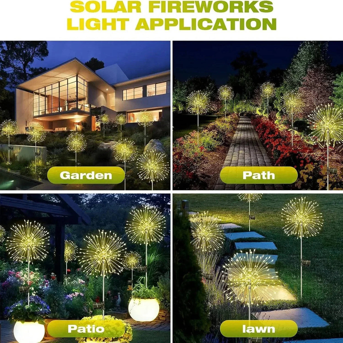 Firework Lights Outdoor Garden Decorations