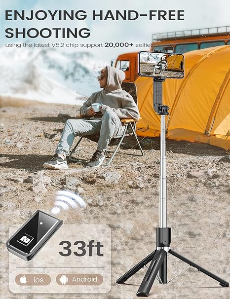 6 In 1 Wireless Bluetooth Selfie Stick With Fill Light
