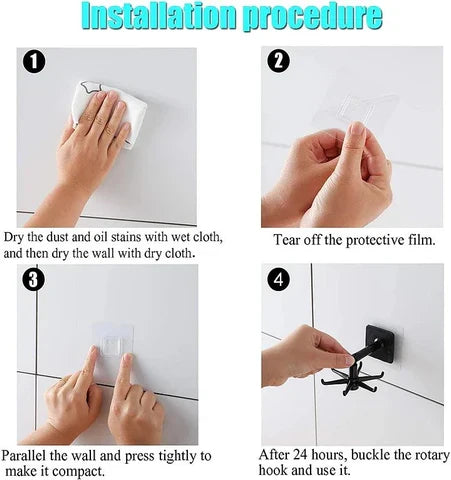 360° Rotating Self-Adhesive Utility Hook