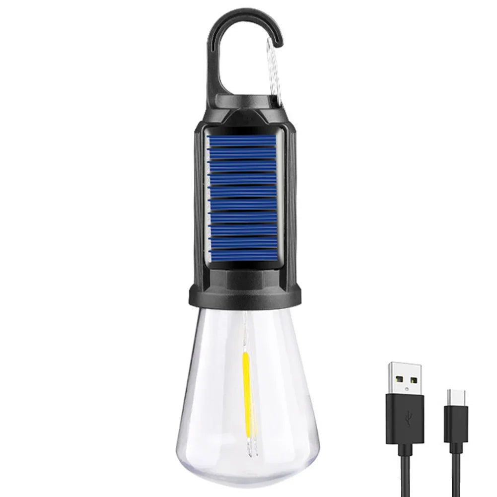 Solar Rechargeable Hooked Camping Light