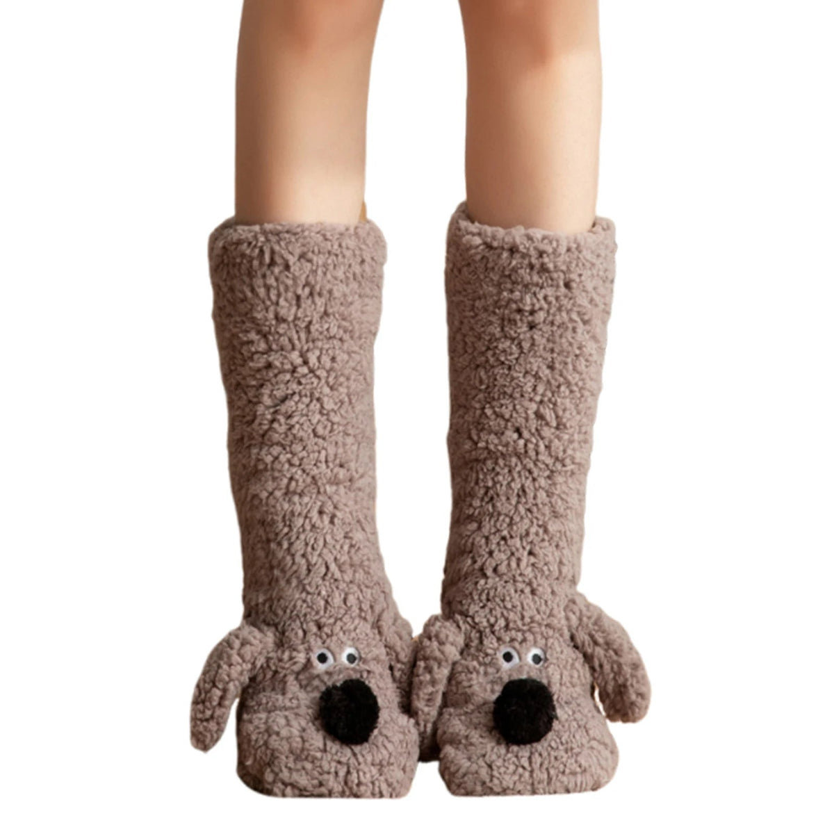 Cute Dog Fuzzy Socks Winter Leg Warmer