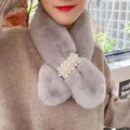 Faux Fur Pearl Winter Scarf