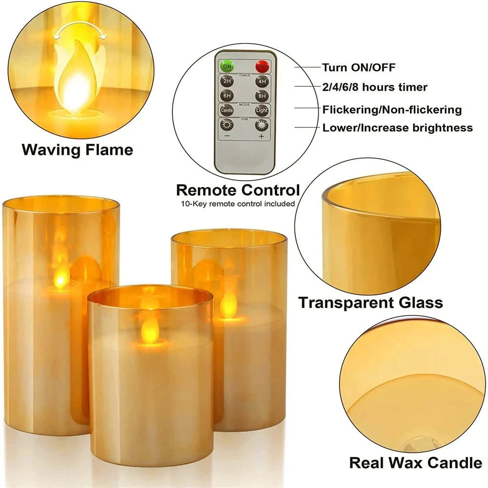 Realistic Flameless Candles With Remote