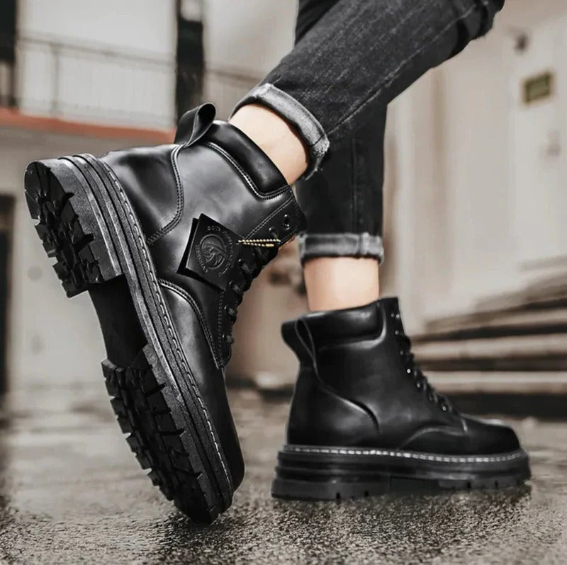 Waterproof Men's Lace-Up Boots With Comfort Sole