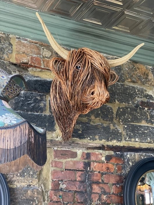 Wall-Mounted Cow Sculpture