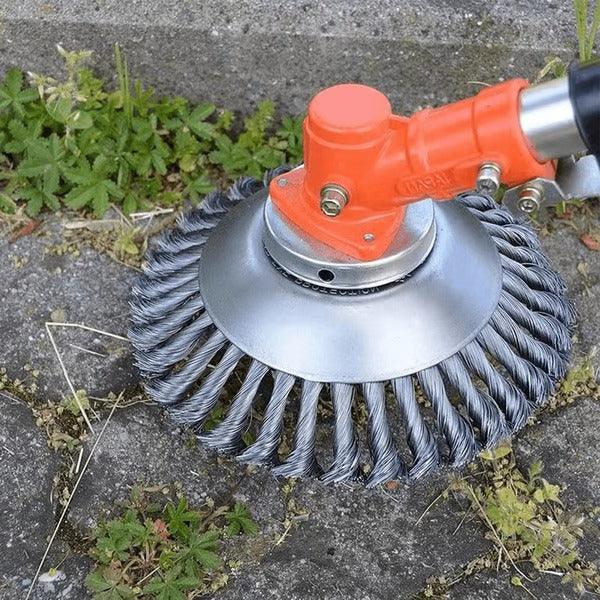 Unbreakable Wired Trimmer Blade - Round Edge Grass Trimmer with Blades for Weed Removal, Gifts for Gardeners