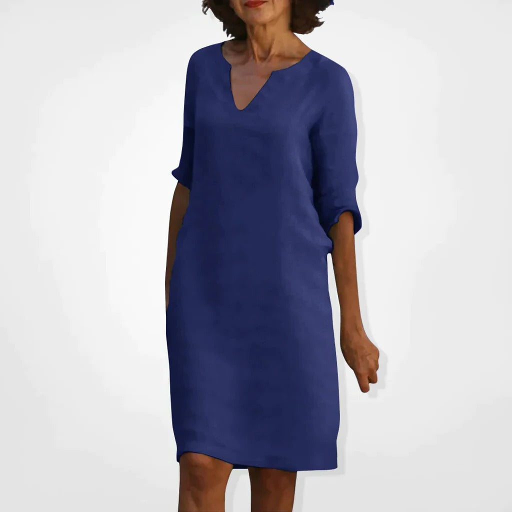 Summer Dress With V-Neck