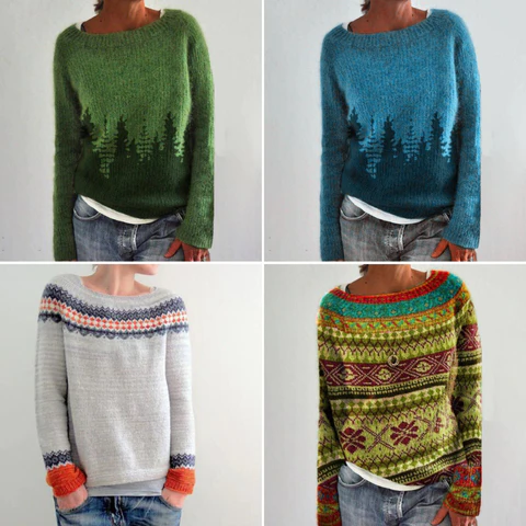 Women's retro sweater
