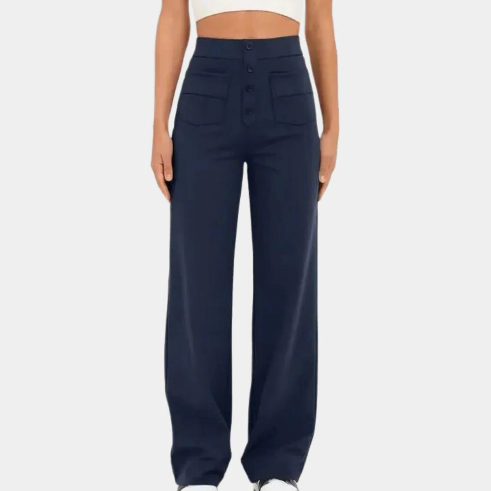 Casual High Waisted Women's Trousers