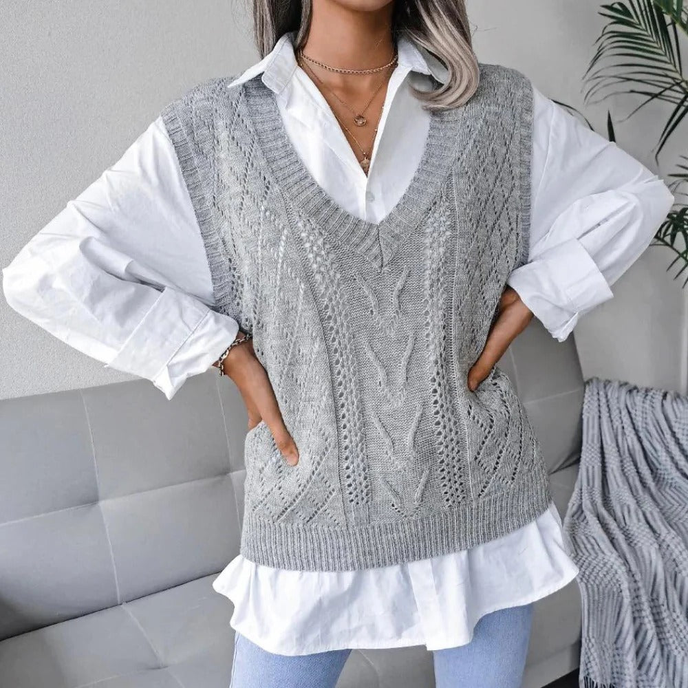 Women's V-Neck Knitted Cardigan