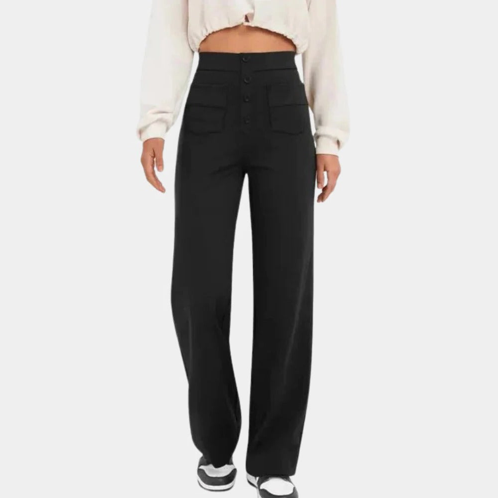 Casual High Waisted Women's Trousers