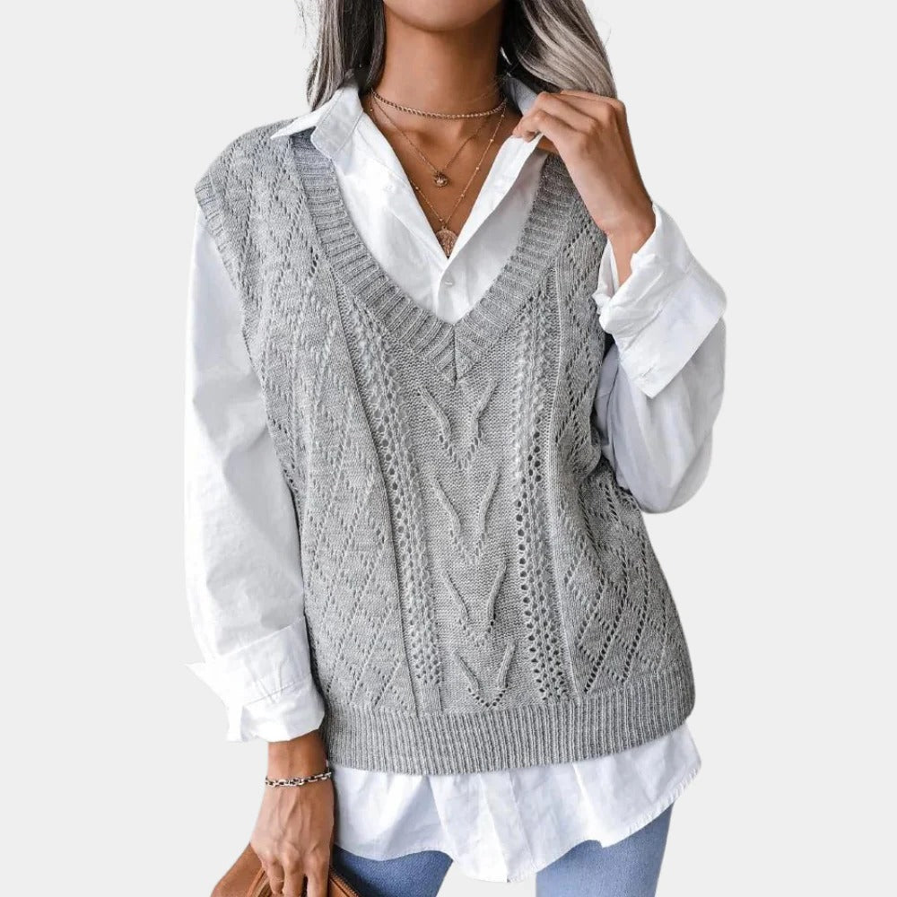 Women's V-Neck Knitted Cardigan